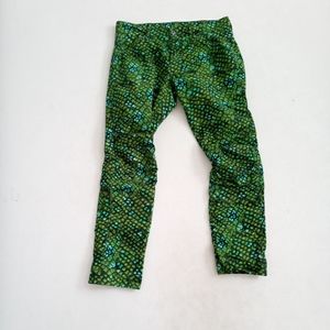 G-Star Elwood x Pharrell Williams green iguana print jeans